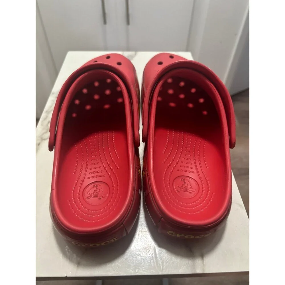 Disney Crocs Lightning McQueen Clogs Red Mens Size 8 Womens Size 10
